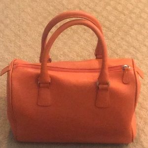 Furla orange leather bag